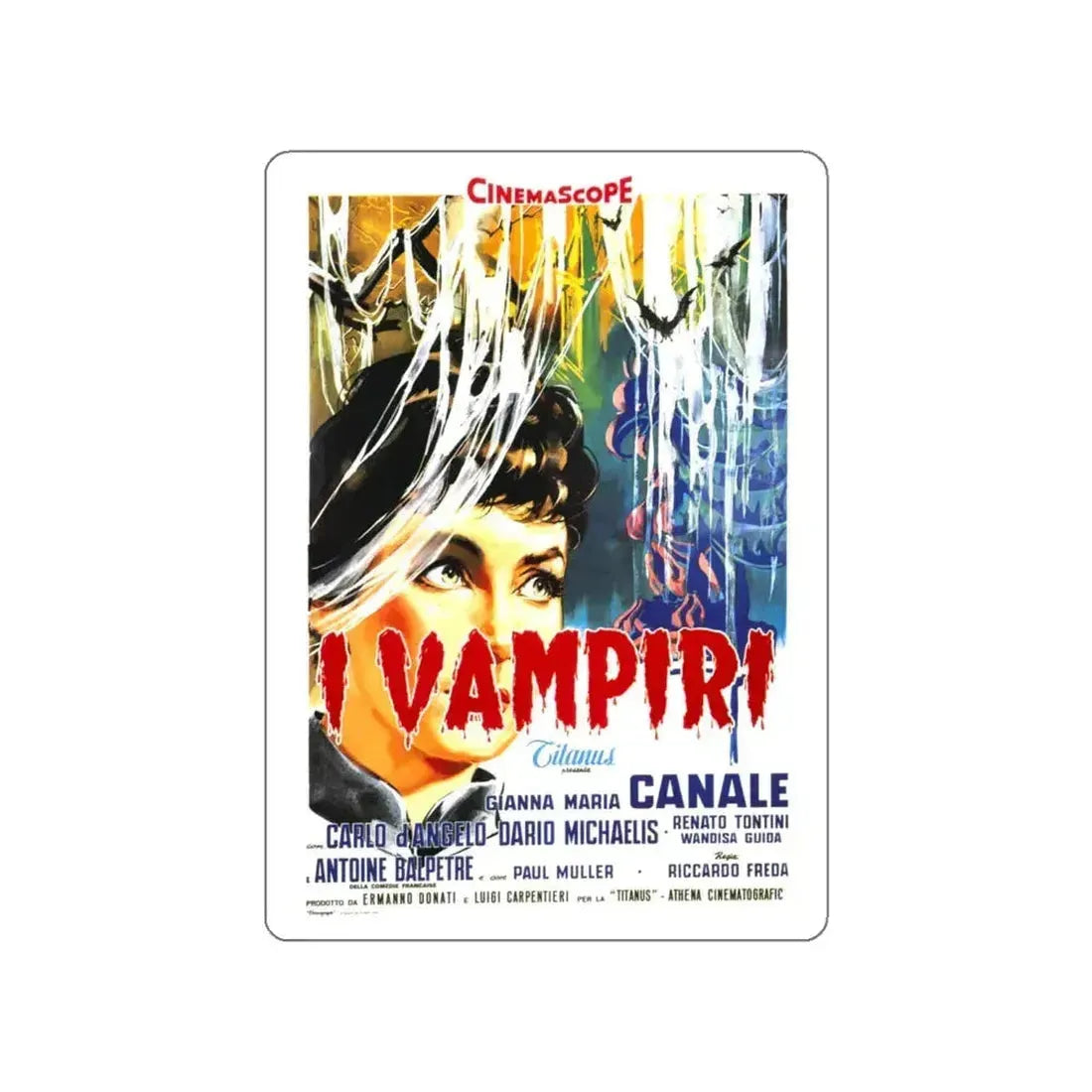 I VAMPIRI 1957 Movie Poster STICKER Vinyl Die-Cut Decal 6 Inch - The Sticker Space