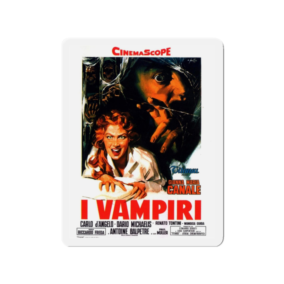 I VAMPIRI (2) 1957 Movie Poster - Refrigerator Magnet-2" x 2"-The Sticker Space