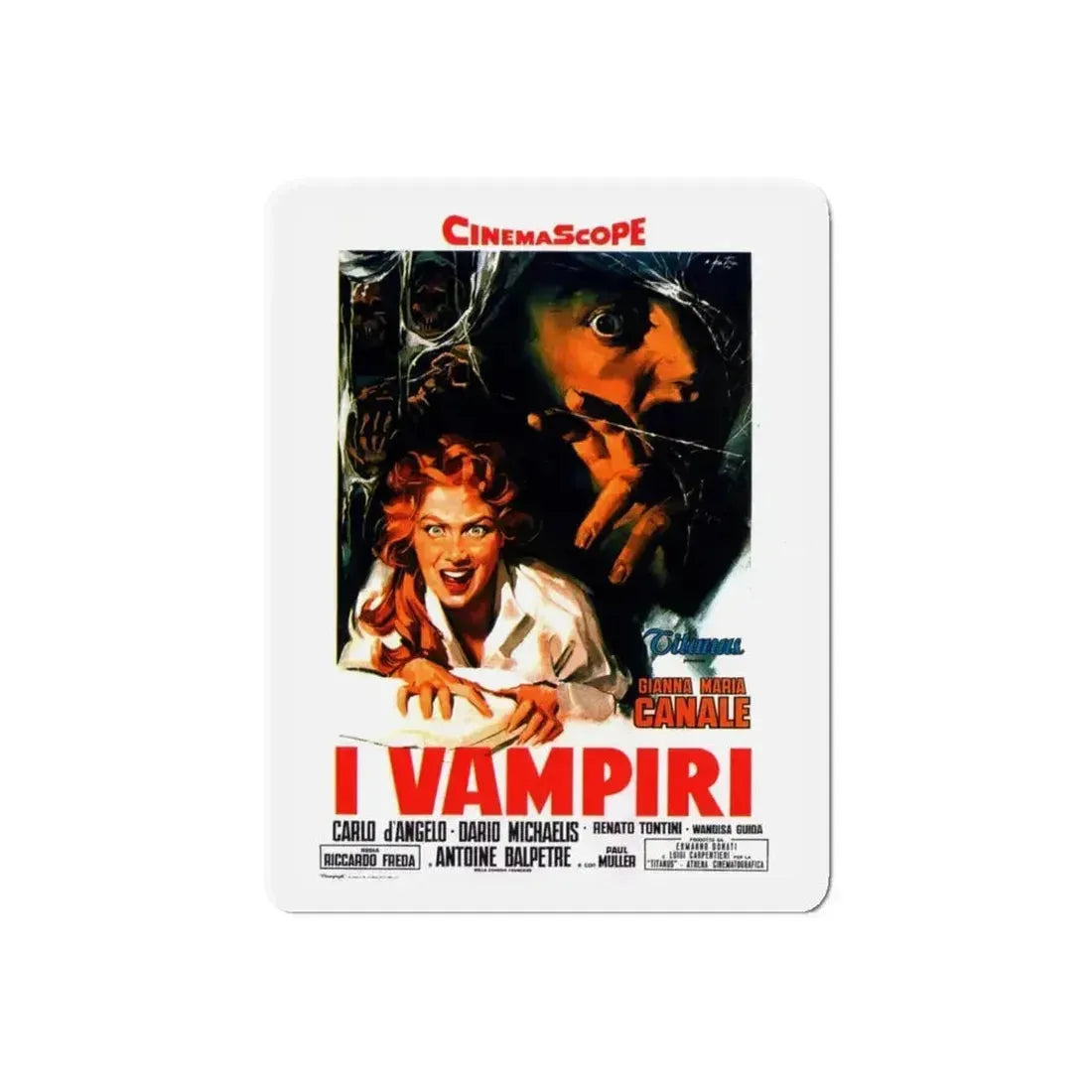 I VAMPIRI (2) 1957 Movie Poster - Refrigerator Magnet 6 Inch Die-Cut - The Sticker Space