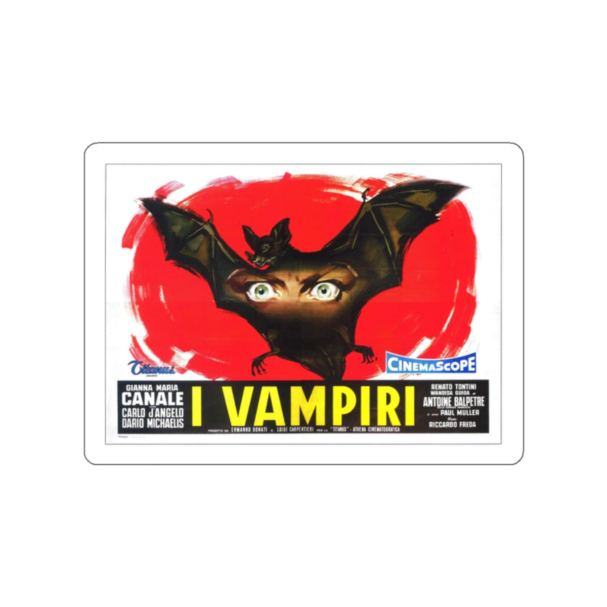 I VAMPIRI (3) 1957 Movie Poster STICKER Vinyl Die-Cut Decal-2 Inch-The Sticker Space