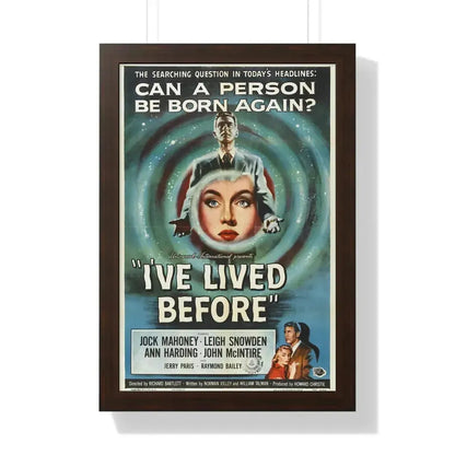 I'VE LIVED BEFORE 1956 - Framed Movie Poster 16″ x 24″ Walnut - The Sticker Space