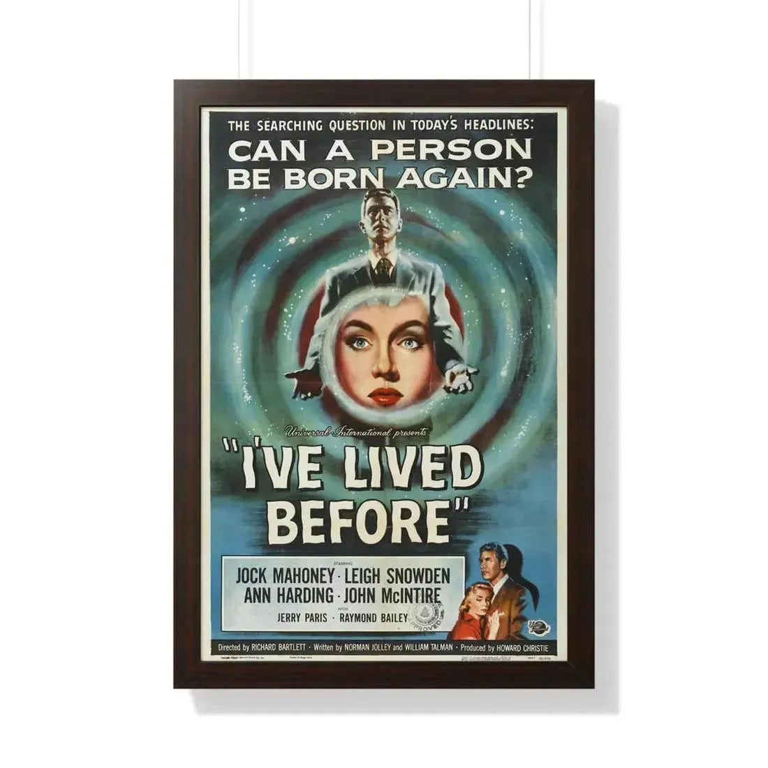 I'VE LIVED BEFORE 1956 - Framed Movie Poster 20" x 30" Walnut - The Sticker Space
