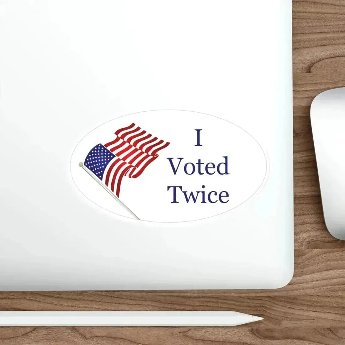 I Voted Twice STICKER Vinyl Die-Cut Decal - The Sticker Space