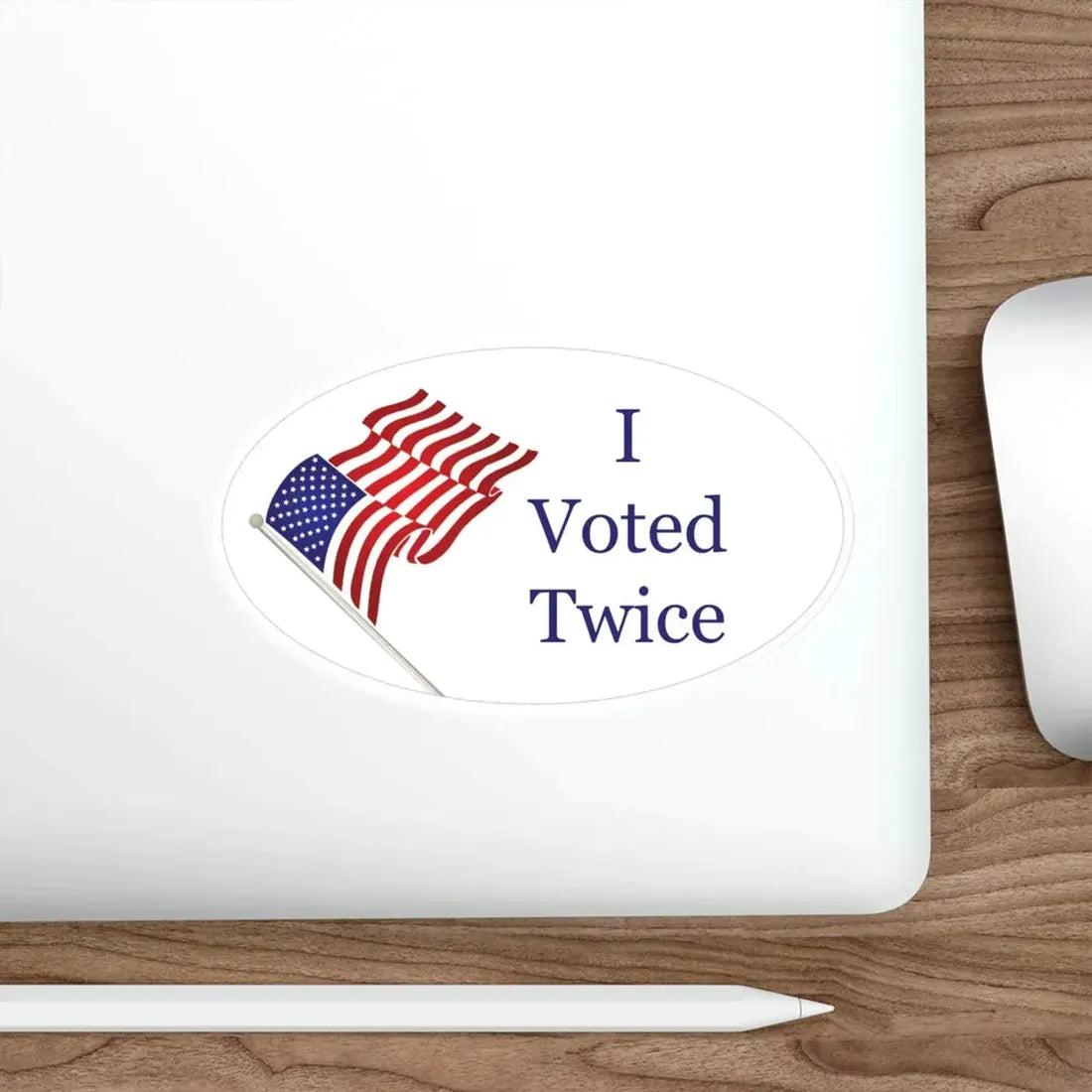 I Voted Twice STICKER Vinyl Die-Cut Decal - The Sticker Space