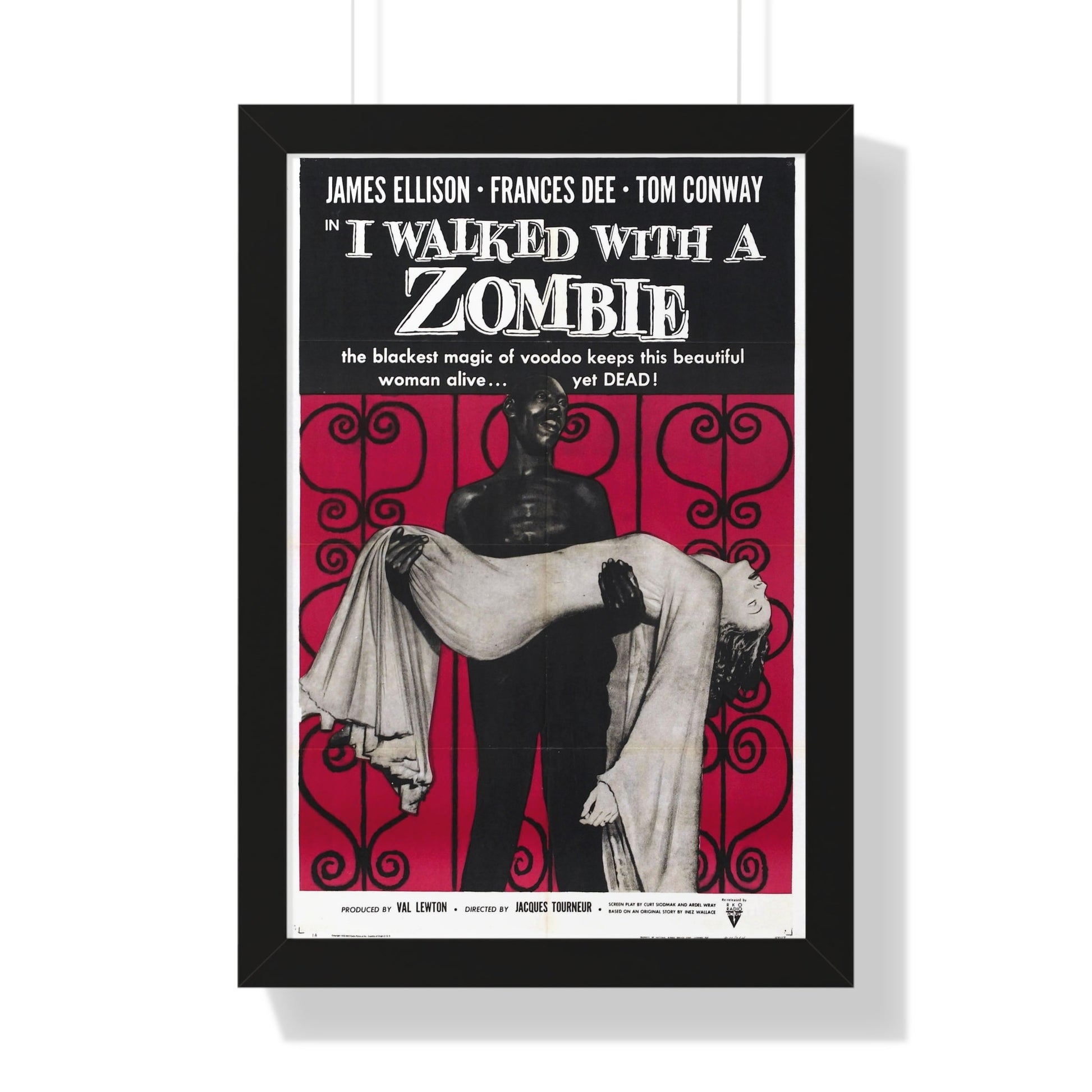 I WALKED WITH A ZOMBIE 1943 - Framed Movie Poster-16″ x 24″-The Sticker Space