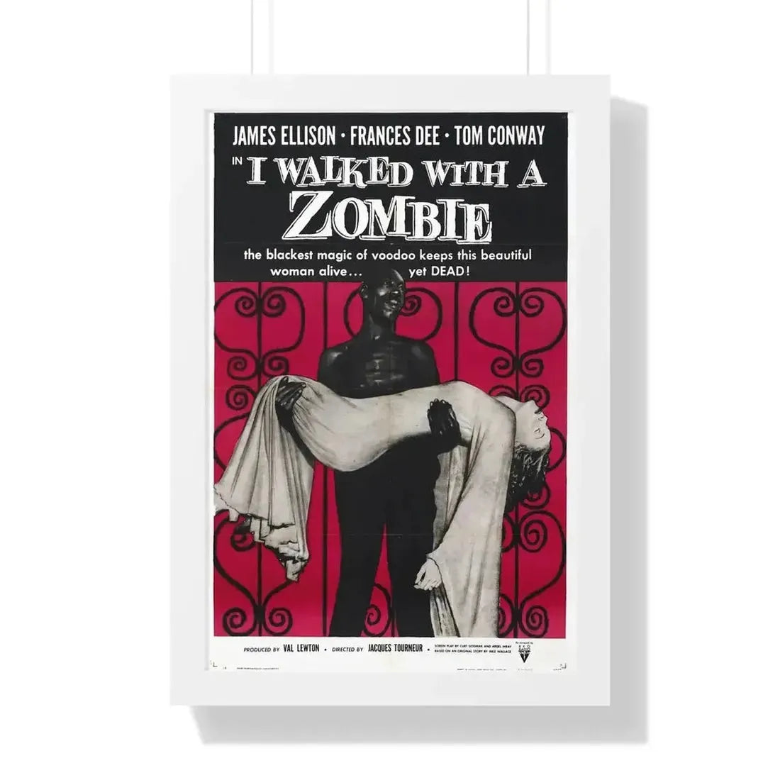 I WALKED WITH A ZOMBIE 1943 - Framed Movie Poster - The Sticker Space