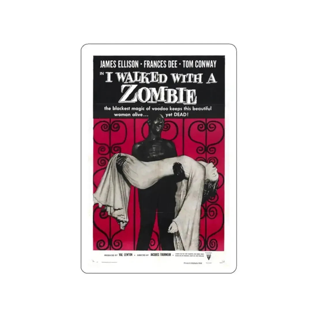 I WALKED WITH A ZOMBIE 1943 Movie Poster STICKER Vinyl Die-Cut Decal 2 Inch - The Sticker Space
