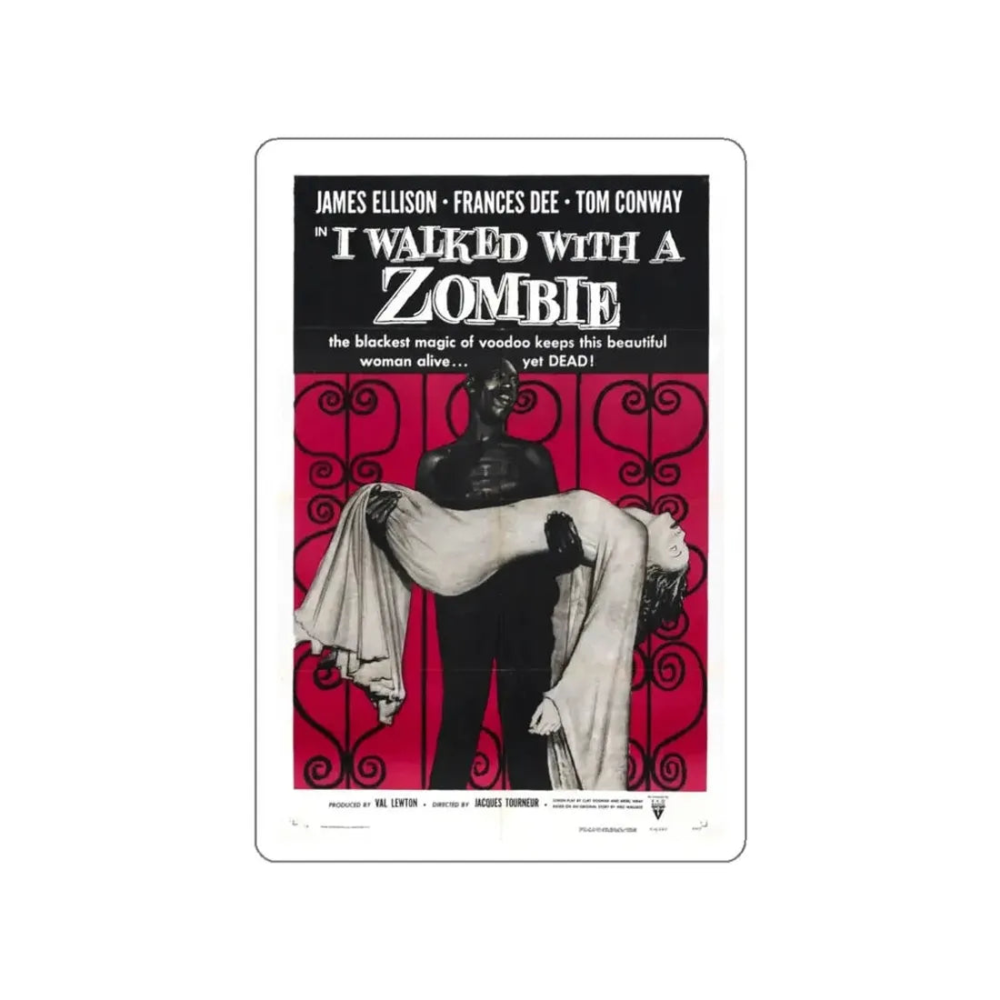 I WALKED WITH A ZOMBIE 1943 Movie Poster STICKER Vinyl Die-Cut Decal - The Sticker Space