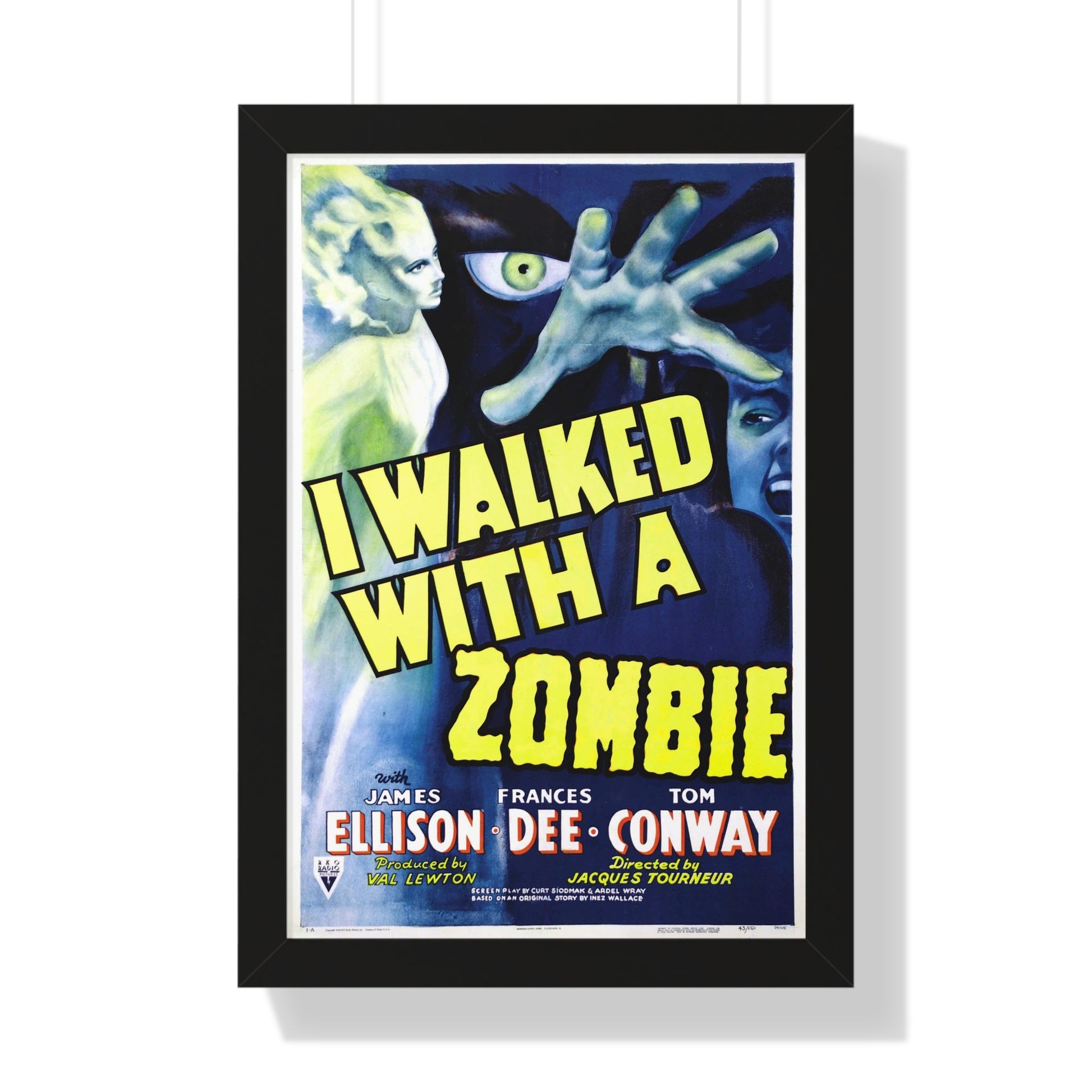 I WALKED WITH A ZOMBIE (2) 1943 - Framed Movie Poster-16″ x 24″-The Sticker Space