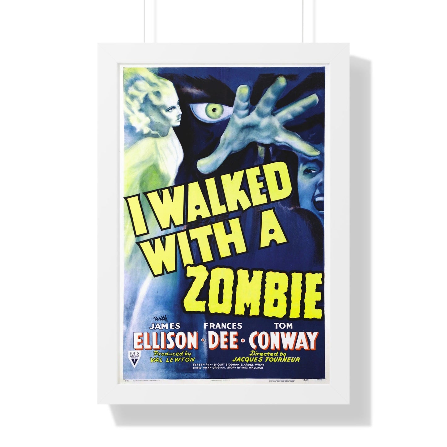 I WALKED WITH A ZOMBIE (2) 1943 - Framed Movie Poster-16″ x 24″-The Sticker Space