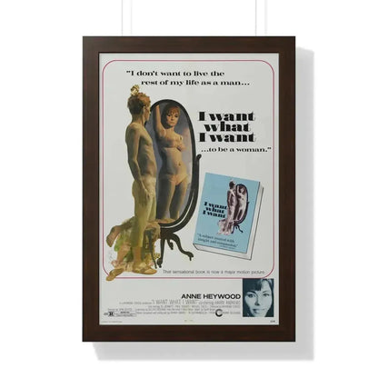 I WANT WHAT I WANT 1972 - Framed Movie Poster 16″ x 24″ Walnut - The Sticker Space
