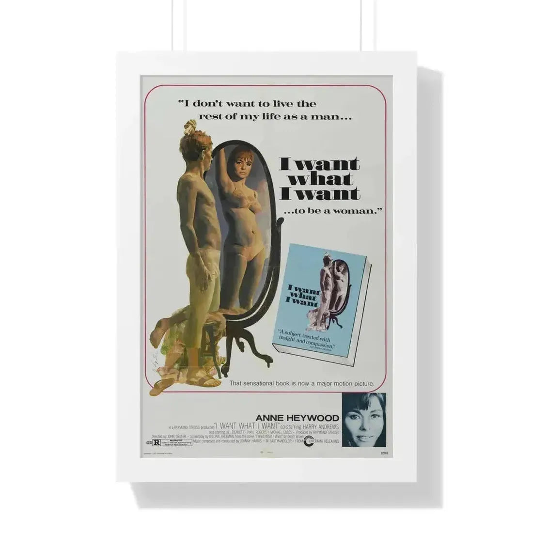 I WANT WHAT I WANT 1972 - Framed Movie Poster 16″ x 24″ White - The Sticker Space