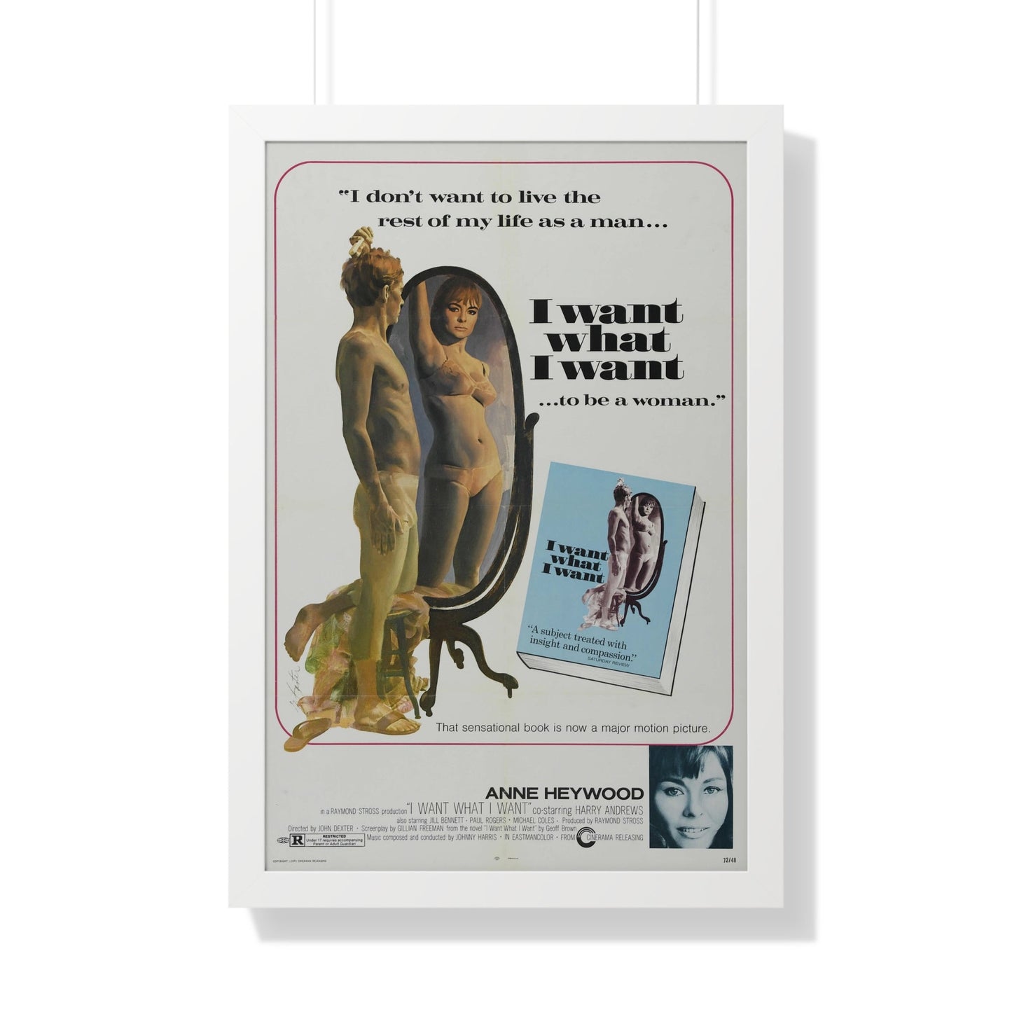 I WANT WHAT I WANT 1972 - Framed Movie Poster-20" x 30"-The Sticker Space