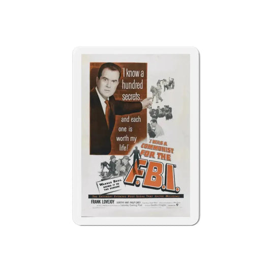 I Was a Communist for the FBI 1951 Movie Poster Refrigerator Magnet 2 Inch - The Sticker Space