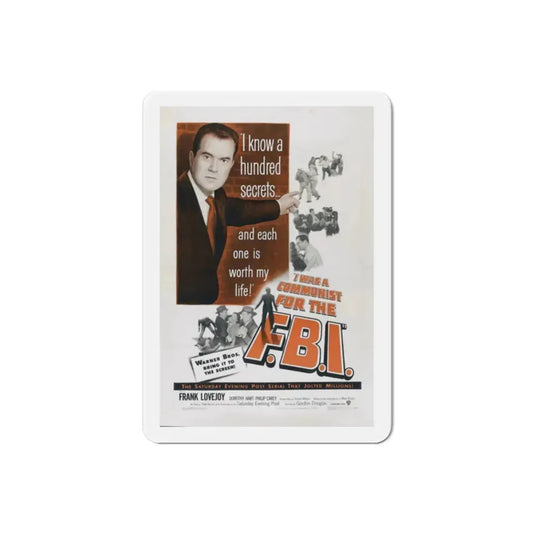 I Was a Communist for the FBI 1951 Movie Poster Refrigerator Magnet 2 Inch - The Sticker Space