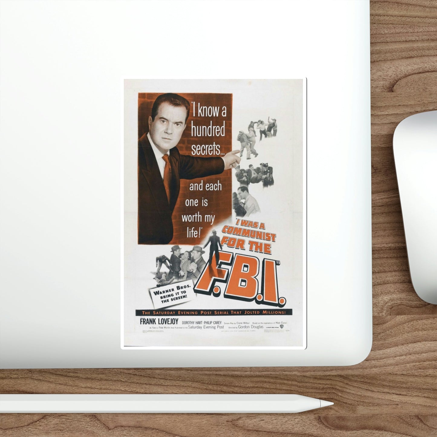 I Was a Communist for the FBI 1951 Movie Poster STICKER Vinyl Die-Cut Decal-The Sticker Space