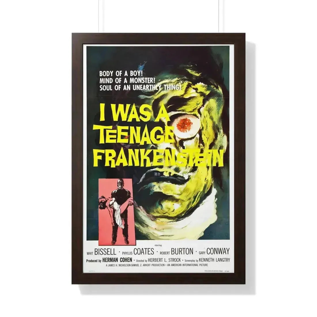 I WAS A TEENAGE FRANKENSTEIN 1957 - Framed Movie Poster - The Sticker Space