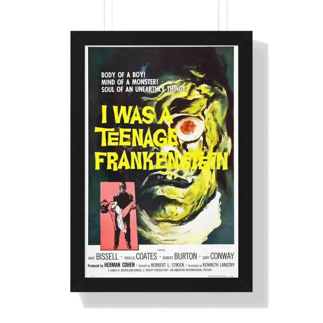 I WAS A TEENAGE FRANKENSTEIN 1957 - Framed Movie Poster - The Sticker Space