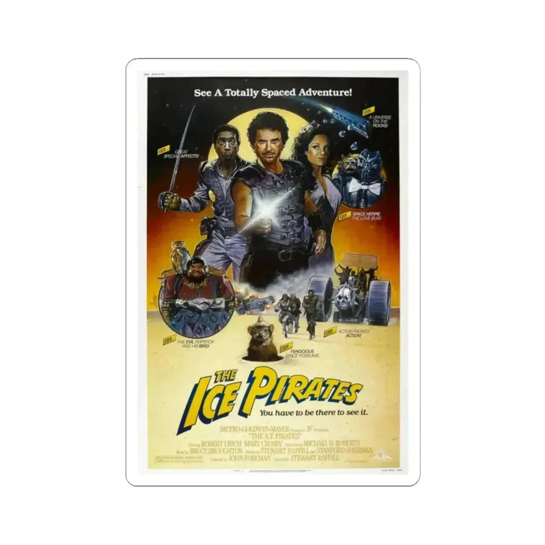 Ice Pirates 1984 Movie Poster - STICKER Vinyl Kiss-Cut Decal 2 Inch White - The Sticker Space