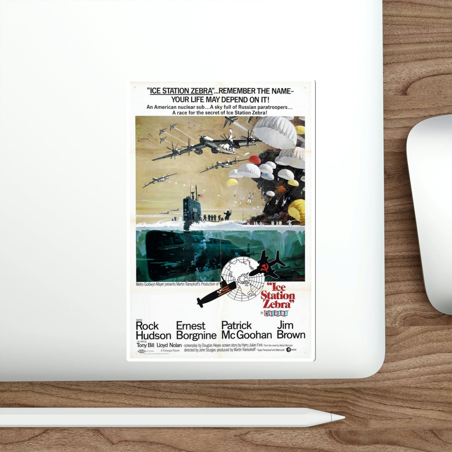 Ice Station Zebra 1968 Movie Poster STICKER Vinyl Die-Cut Decal-The Sticker Space