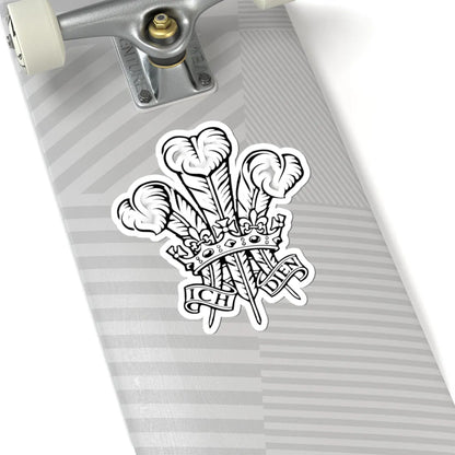Ich dien (United Kingdom) (Coat of Arms) STICKER Vinyl Kiss-Cut Decal - The Sticker Space