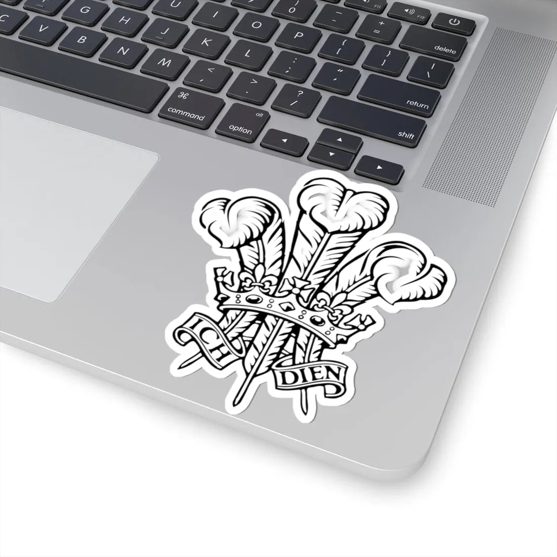Ich dien (United Kingdom) (Coat of Arms) STICKER Vinyl Kiss-Cut Decal - The Sticker Space