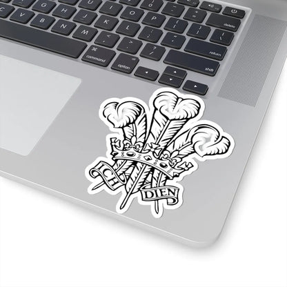 Ich dien (United Kingdom) (Coat of Arms) STICKER Vinyl Kiss-Cut Decal - The Sticker Space