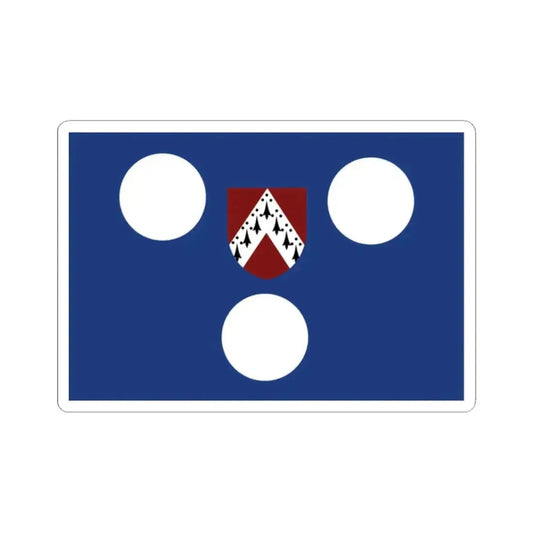 Ichtegem vlag (Belgium) STICKER Vinyl Kiss-Cut Decal 2 Inch White - The Sticker Space