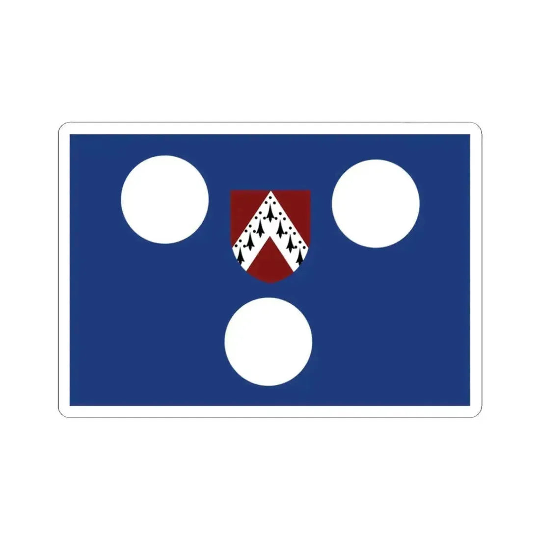 Ichtegem vlag (Belgium) STICKER Vinyl Kiss-Cut Decal 3 Inch White - The Sticker Space