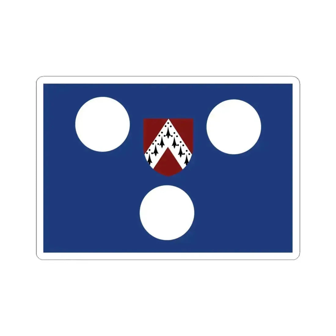 Ichtegem vlag (Belgium) STICKER Vinyl Kiss-Cut Decal 6 Inch White - The Sticker Space