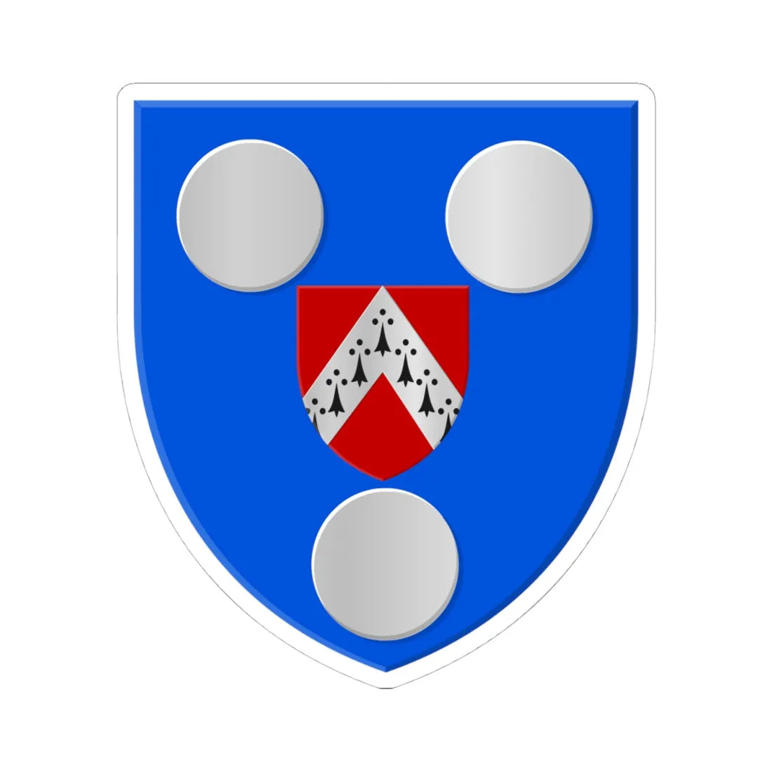 Ichtegem wapen (Belgium) (Coat of Arms) STICKER Vinyl Kiss-Cut Decal 4 Inch White - The Sticker Space
