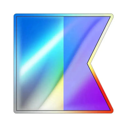 ICS Alpha (International Code of Signals) Holographic STICKER Die-Cut Vinyl Decal 6 Inch - The Sticker Space