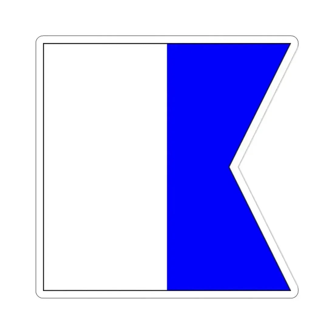 ICS Alpha (International Code of Signals) STICKER Vinyl Die-Cut Decal 2 Inch - The Sticker Space