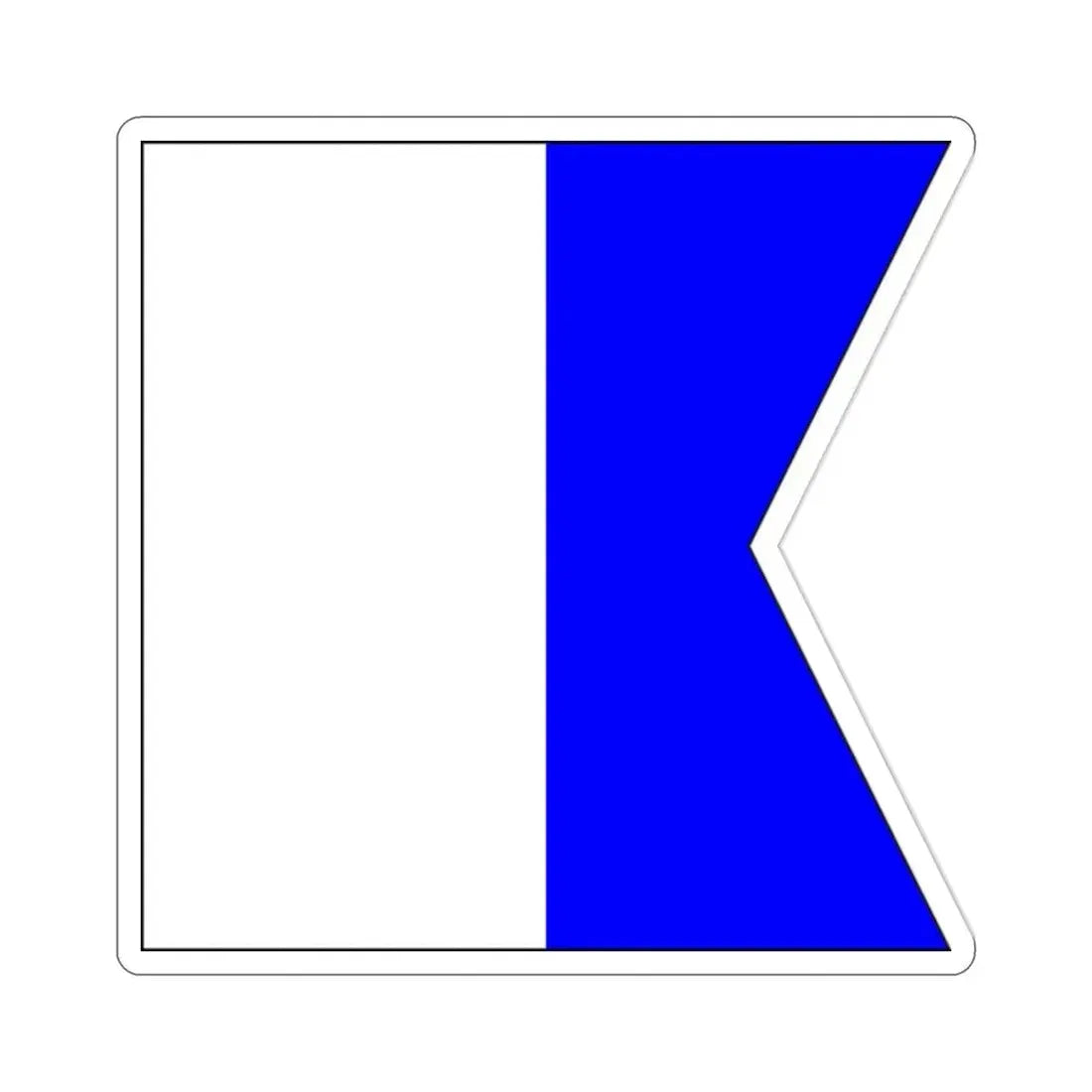 ICS Alpha (International Code of Signals) STICKER Vinyl Die-Cut Decal 2 Inch - The Sticker Space