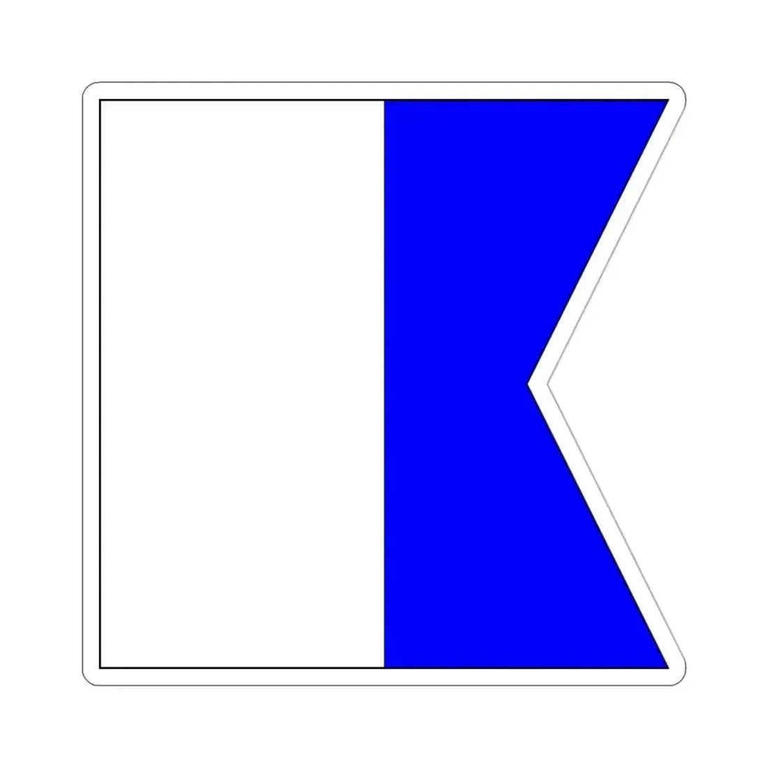 ICS Alpha (International Code of Signals) STICKER Vinyl Die-Cut Decal 3 Inch - The Sticker Space