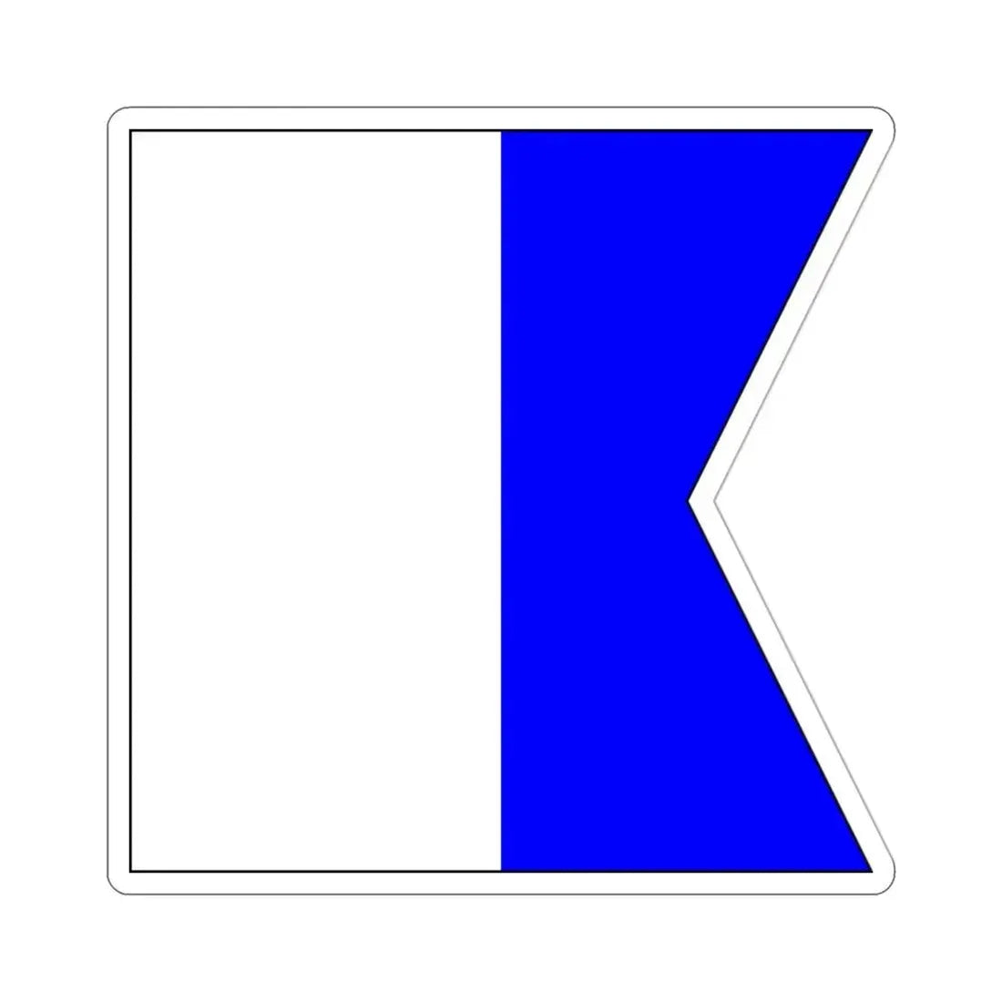 ICS Alpha (International Code of Signals) STICKER Vinyl Die-Cut Decal 3 Inch - The Sticker Space