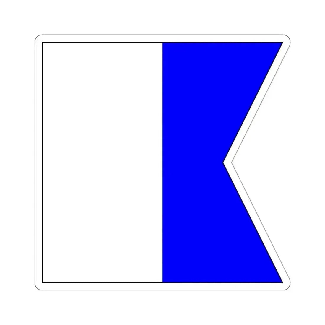 ICS Alpha (International Code of Signals) STICKER Vinyl Die-Cut Decal 4 Inch - The Sticker Space
