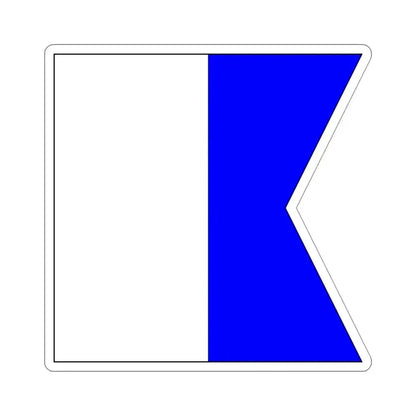 ICS Alpha (International Code of Signals) STICKER Vinyl Die-Cut Decal 4 Inch - The Sticker Space