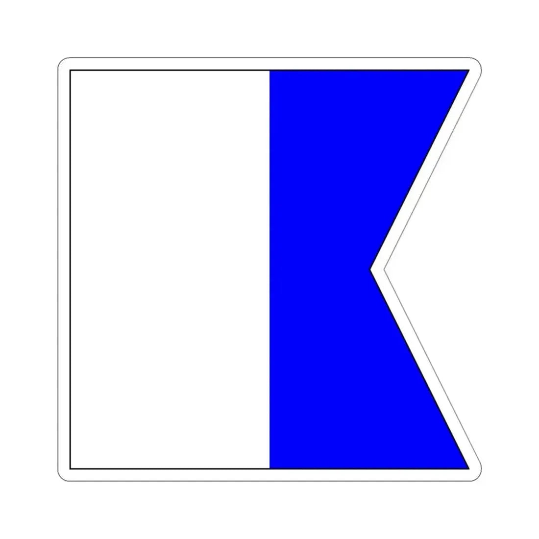 ICS Alpha (International Code of Signals) STICKER Vinyl Die-Cut Decal 4 Inch - The Sticker Space