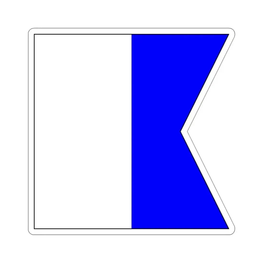 ICS Alpha (International Code of Signals) STICKER Vinyl Die-Cut Decal 5 Inch - The Sticker Space