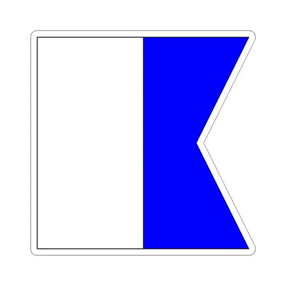 ICS Alpha (International Code of Signals) STICKER Vinyl Die-Cut Decal 5 Inch - The Sticker Space