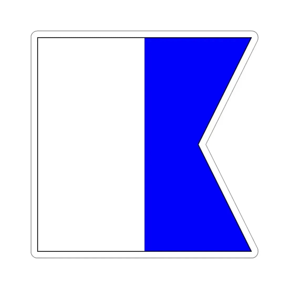 ICS Alpha (International Code of Signals) STICKER Vinyl Die-Cut Decal 5 Inch - The Sticker Space
