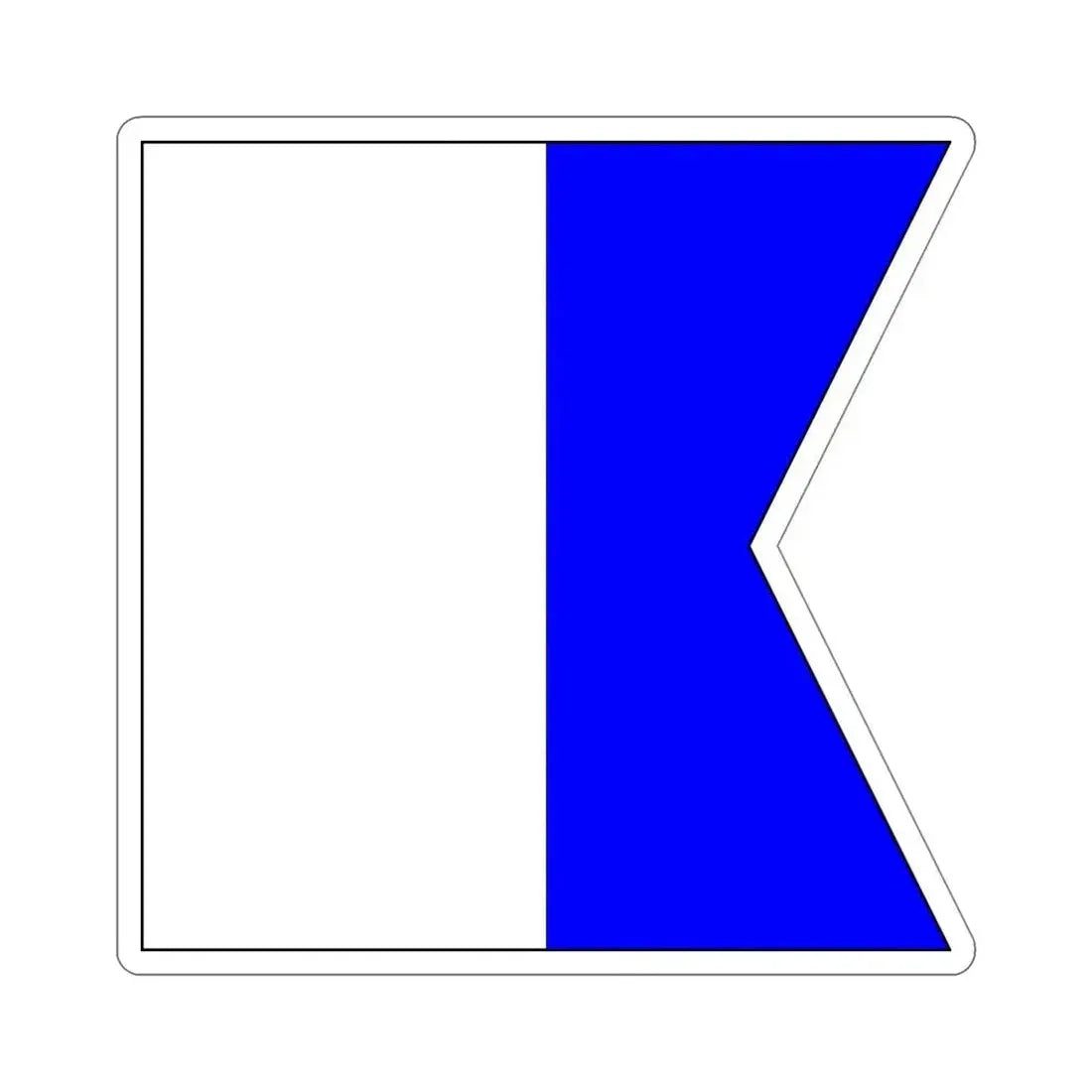 ICS Alpha (International Code of Signals) STICKER Vinyl Die-Cut Decal 6 Inch - The Sticker Space