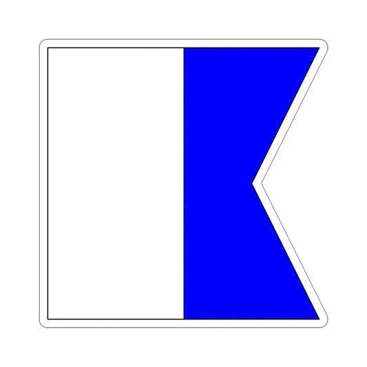 ICS Alpha (International Code of Signals) STICKER Vinyl Die-Cut Decal 6 Inch - The Sticker Space