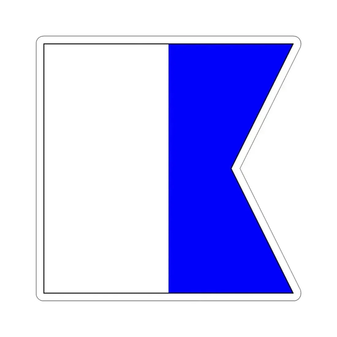 ICS Alpha (International Code of Signals) STICKER Vinyl Die-Cut Decal 6 Inch - The Sticker Space