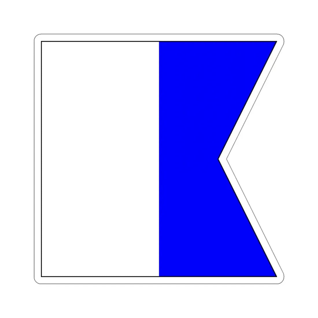 ICS Alpha (International Code of Signals) STICKER Vinyl Die-Cut Decal - The Sticker Space
