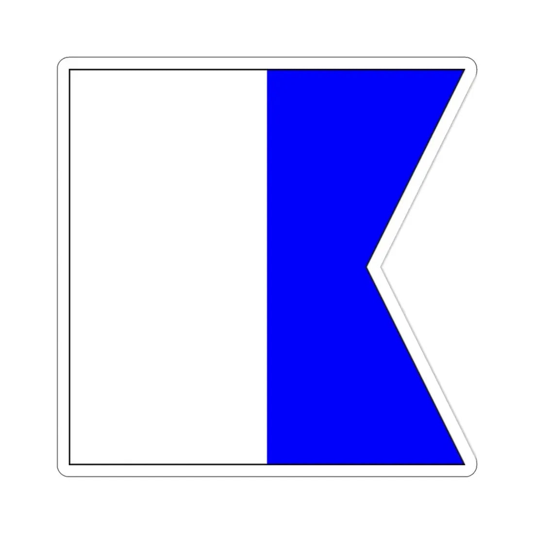 ICS Alpha (International Code of Signals) STICKER Vinyl Die-Cut Decal - The Sticker Space