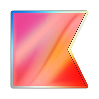 ICS Bravo (International Code of Signals) Holographic STICKER Die-Cut Vinyl Decal - The Sticker Space