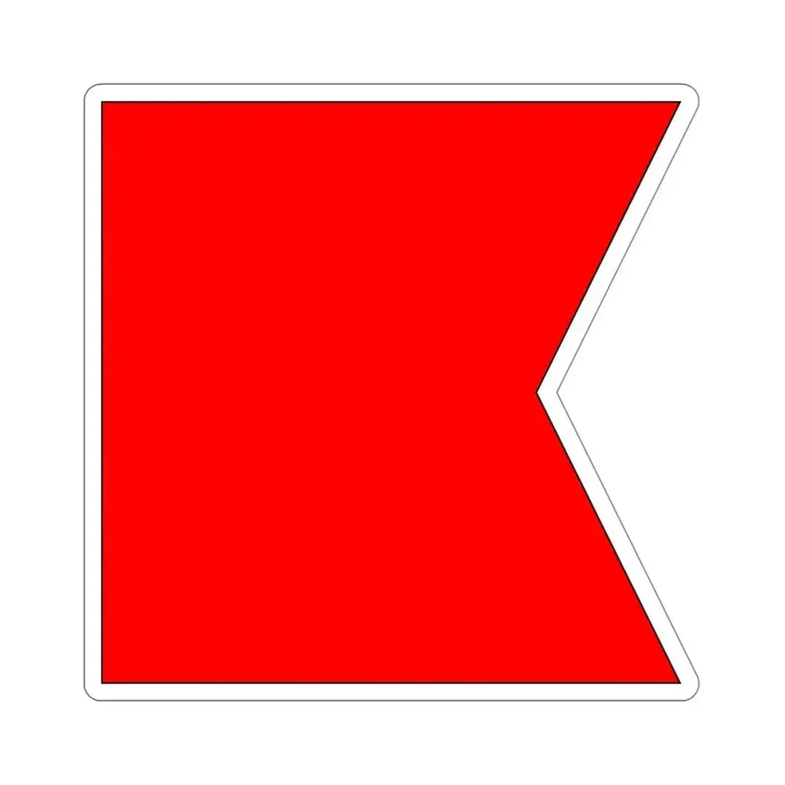 ICS Bravo (International Code of Signals) STICKER Vinyl Die-Cut Decal 2 Inch - The Sticker Space