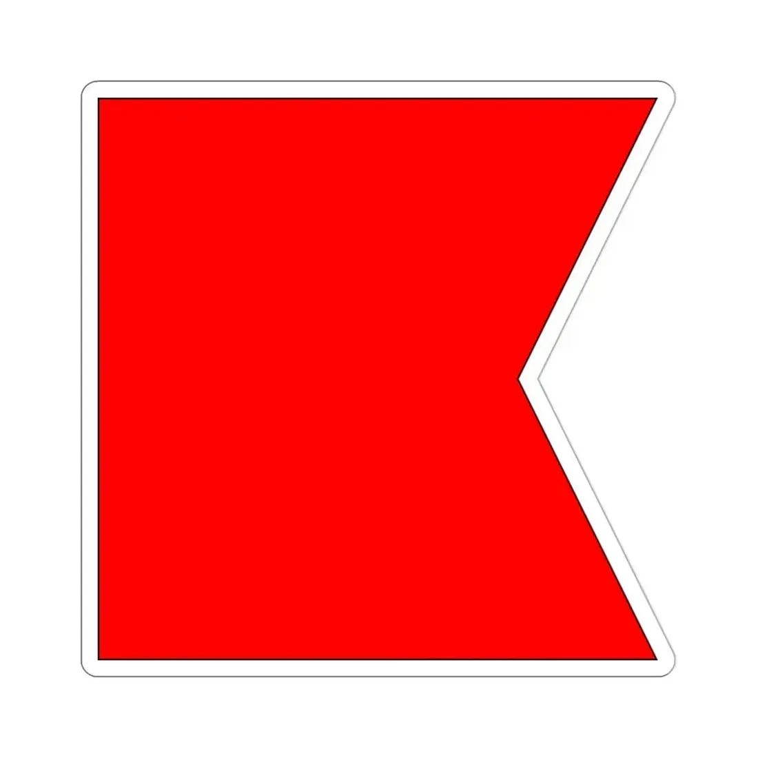 ICS Bravo (International Code of Signals) STICKER Vinyl Die-Cut Decal 3 Inch - The Sticker Space